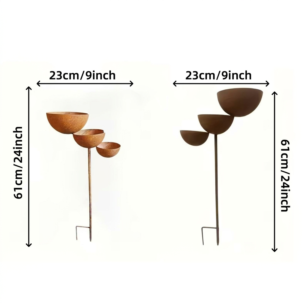 HaveOasen™ - Fuglebad - Corten-stål