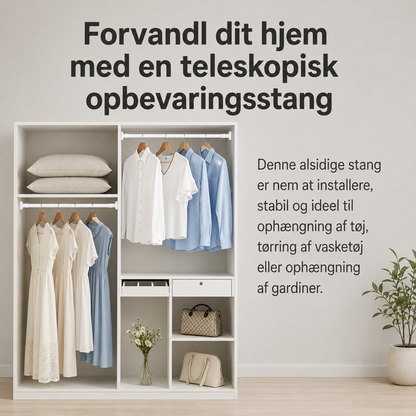 Teleskopisk Opbevaringsstang til Tøj og Håndklæder