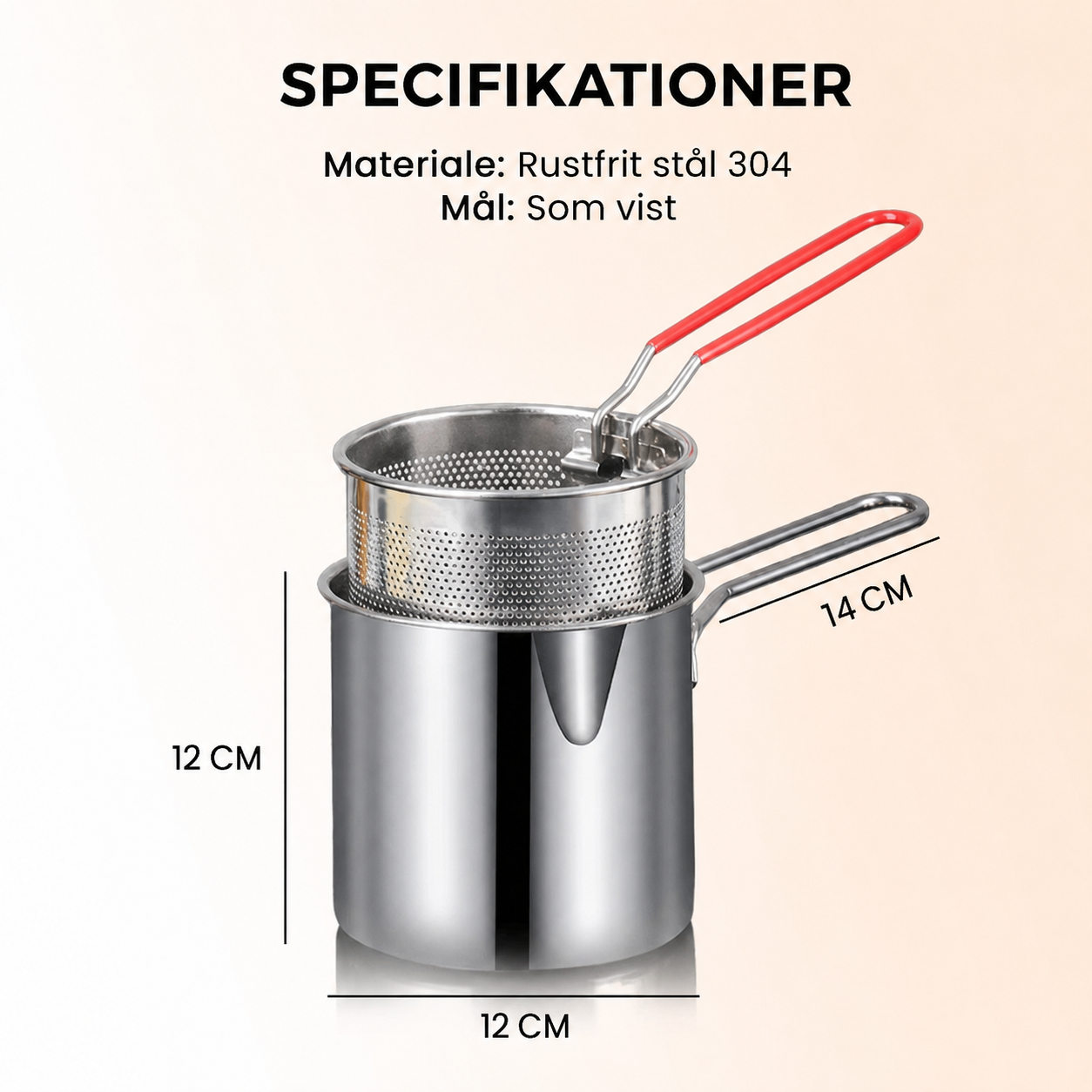 SprødKurv™ | Frituregryde i rustfrit stål