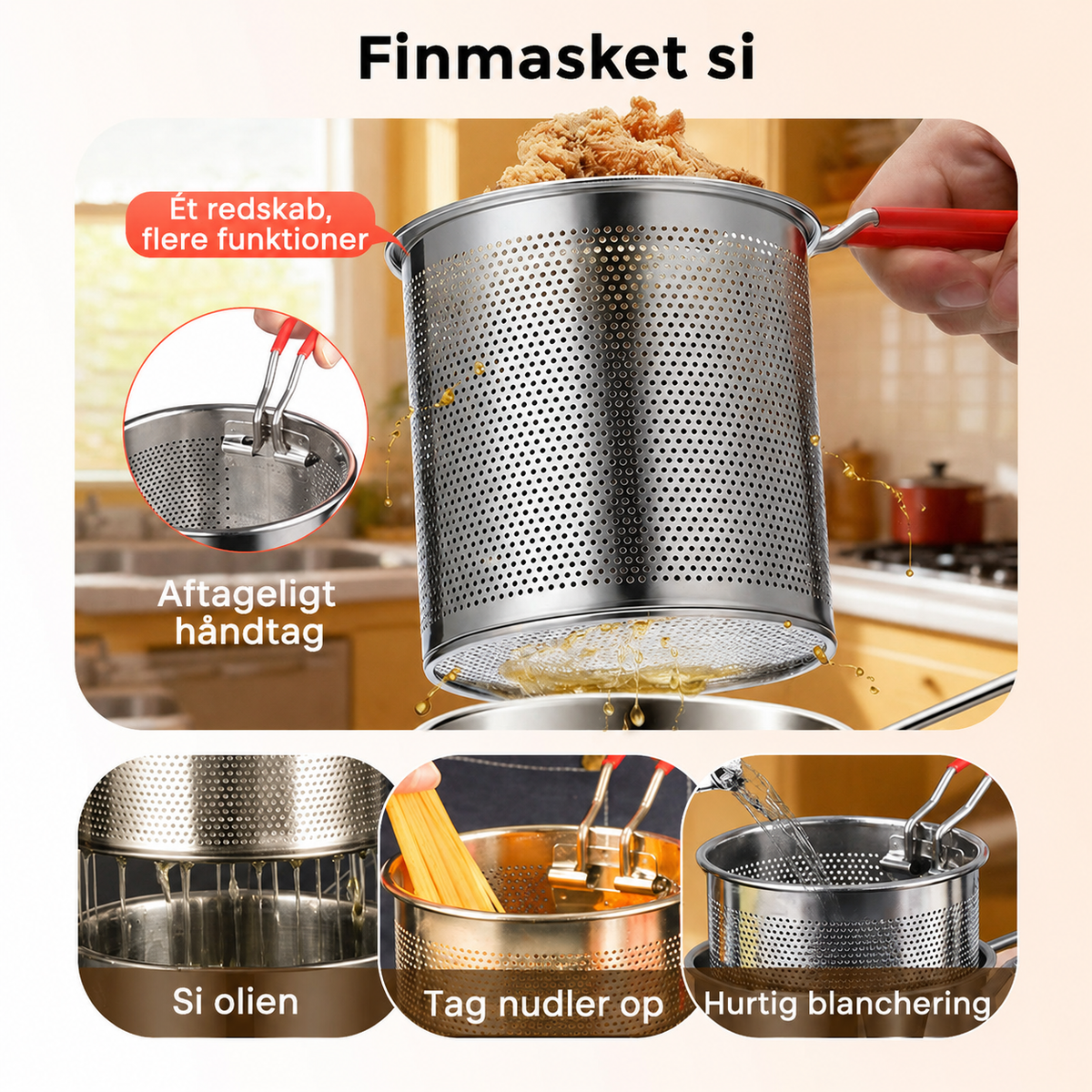 SprødKurv™ | Frituregryde i rustfrit stål