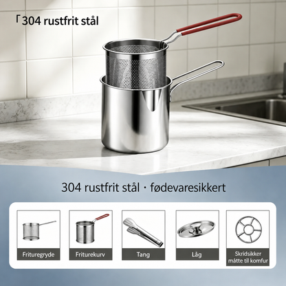 SprødKurv™ | Frituregryde i rustfrit stål