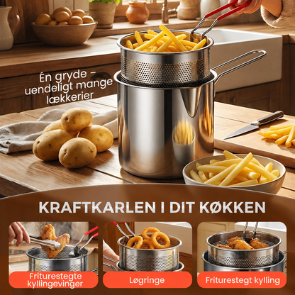 SprødKurv™ | Frituregryde i rustfrit stål