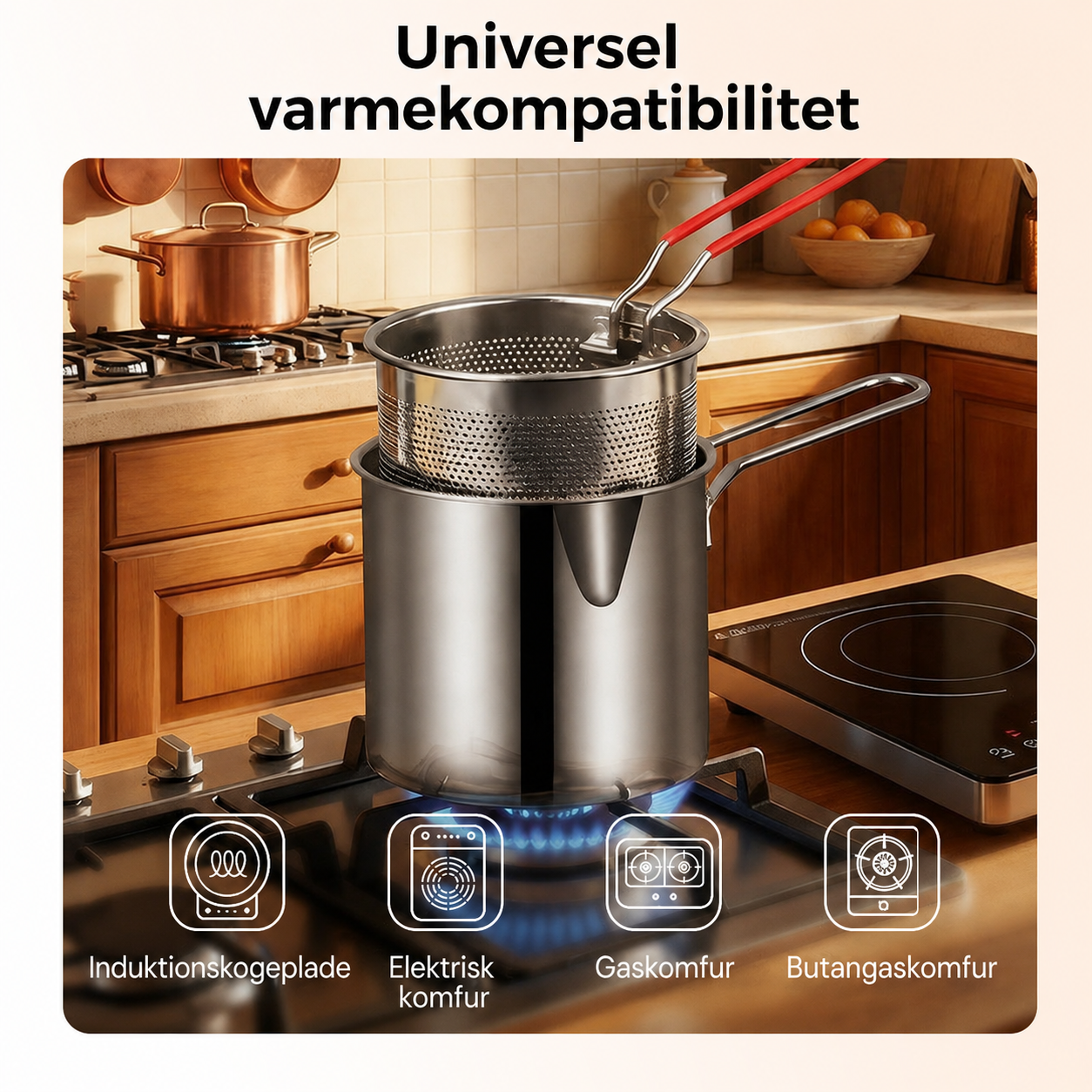SprødKurv™ | Frituregryde i rustfrit stål