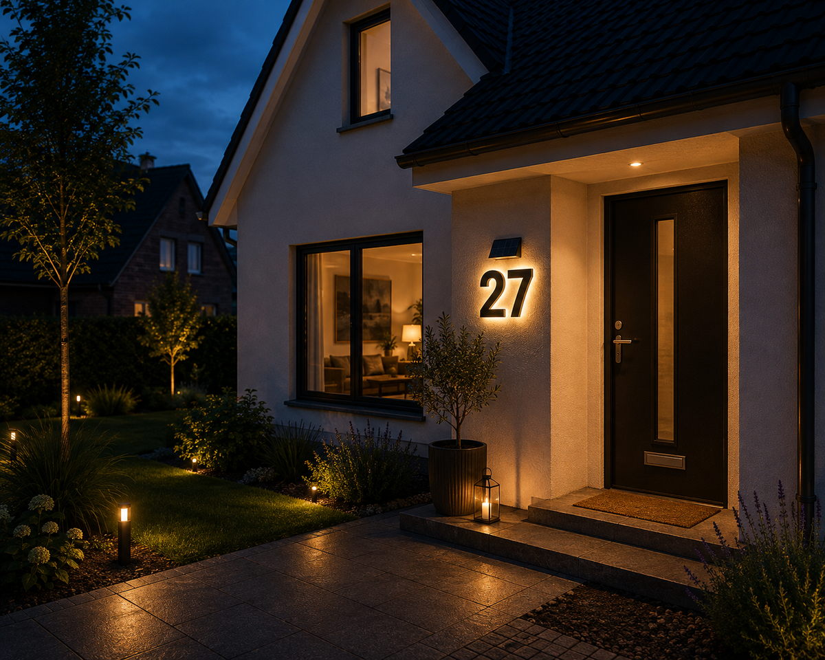 NordLys™ – Solcelledrevet LED-husnummer