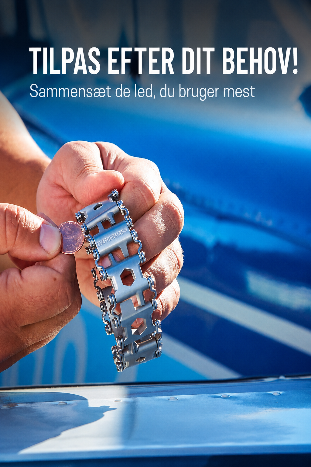 MultiMester™ – 29-i-1 værktøjsarmbånd i rustfrit stål.