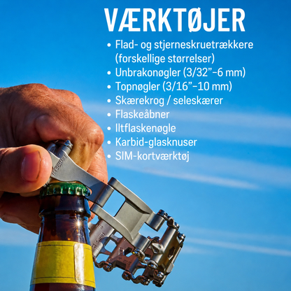 MultiMester™ – 29-i-1 værktøjsarmbånd i rustfrit stål.