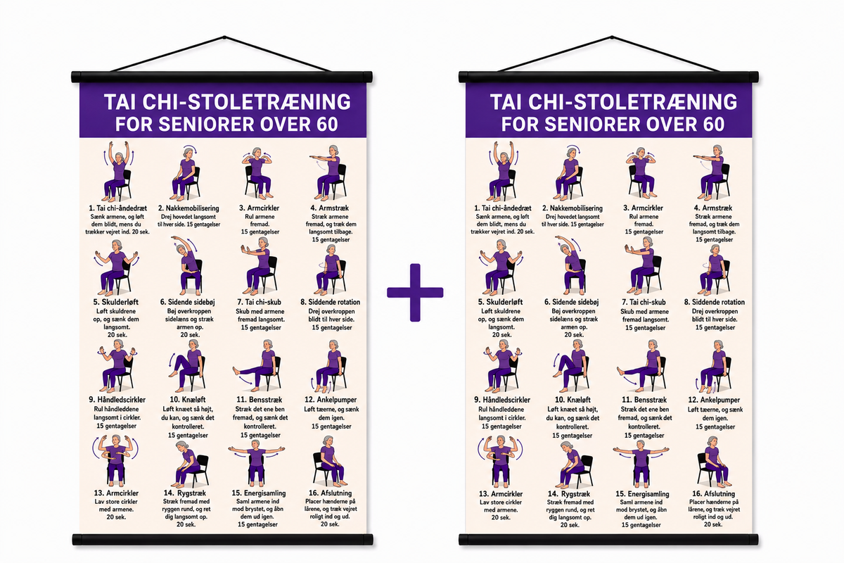 📢📢50% RABATT NU!! ⏰ BalanceRo™ – Tai Chi-træningsplakat til seniorer