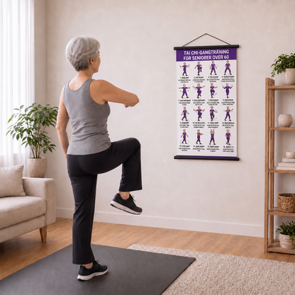 📢📢50% RABATT NU!! ⏰ BalanceRo™ – Tai Chi-træningsplakat til seniorer