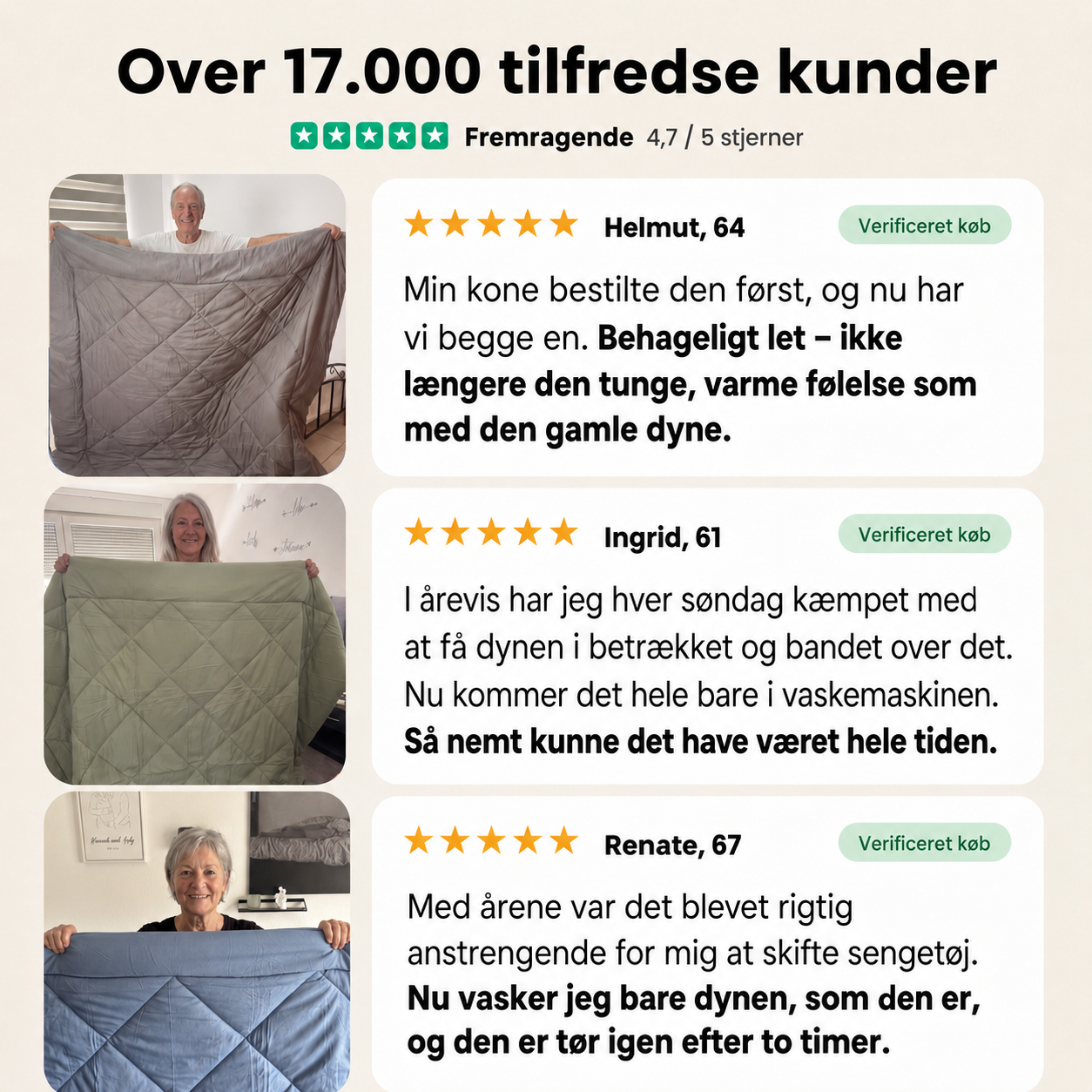SovLet™ | Vaskbar 2-i-1 helårsdyne uden betræk