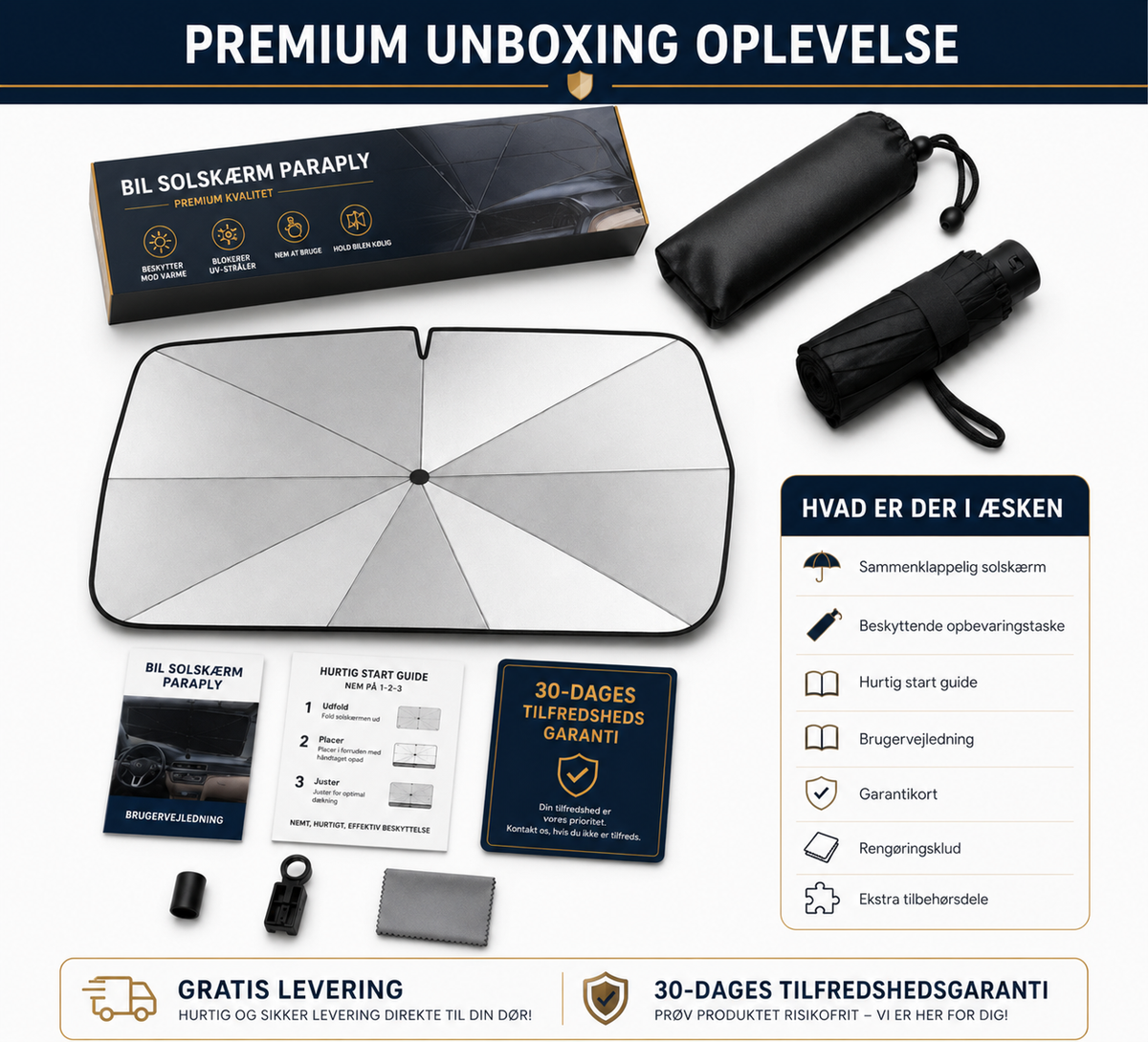 🛡️ SolSkjold™ – UV Solskærm Paraply