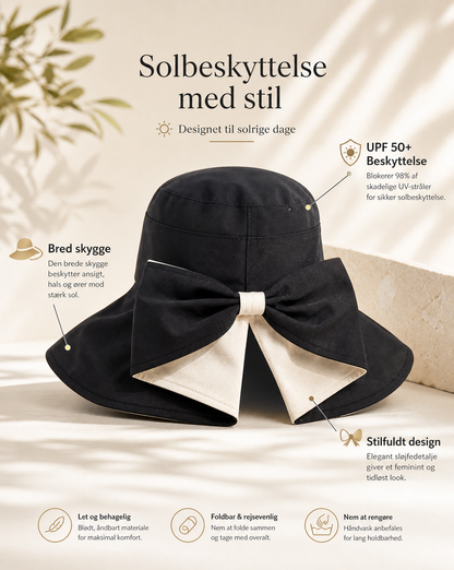 SolSløjfe™ – Elegant solhat med sløjfe