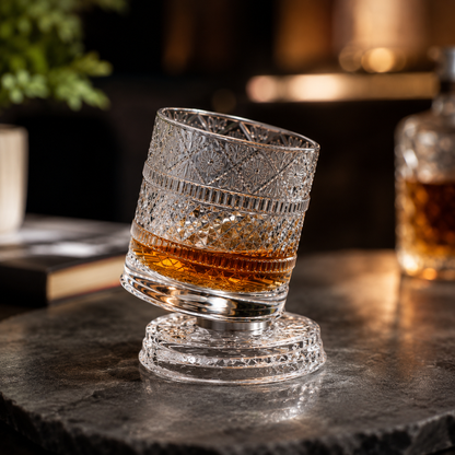 Whiskyglas med 360° Rotation