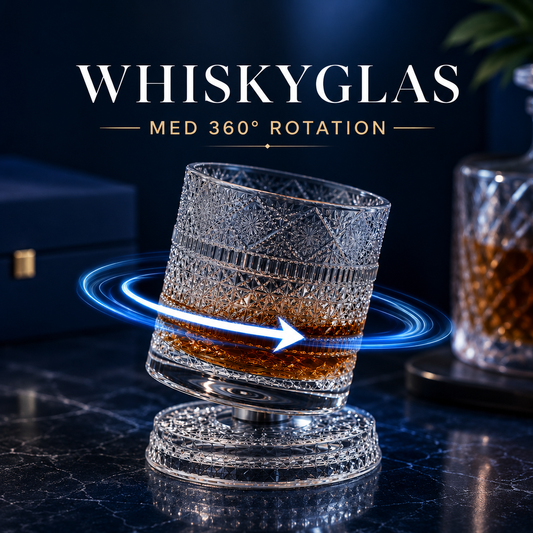 Whiskyglas med 360° Rotation