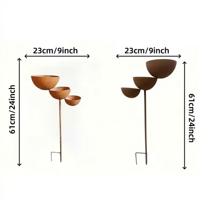 HaveOasen™ - Fuglebad - Corten-stål