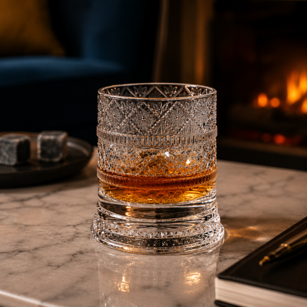 Whiskyglas med 360° Rotation