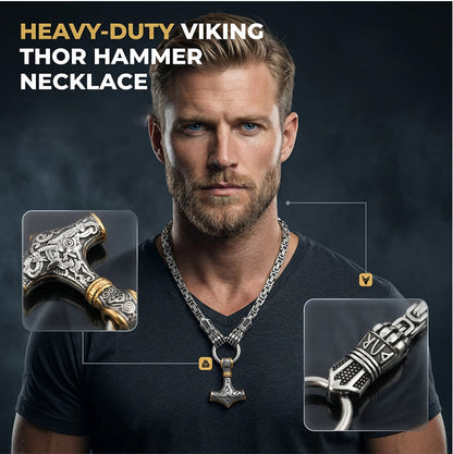 VikingKraft™ – Kraftfuld halskæde med Tors hammer